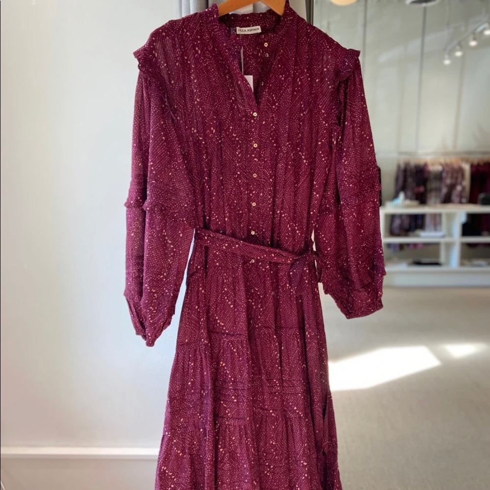Ulla Johnson Dress Layla Dress in Mulberry